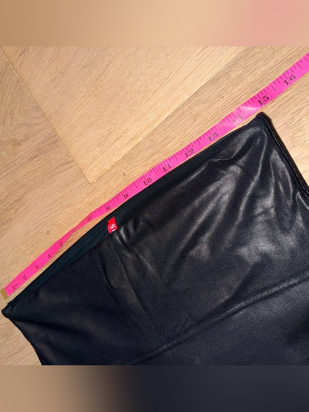 Spanx Faux Leather Black Moto Leggings Size Large - Picture 3 of 7